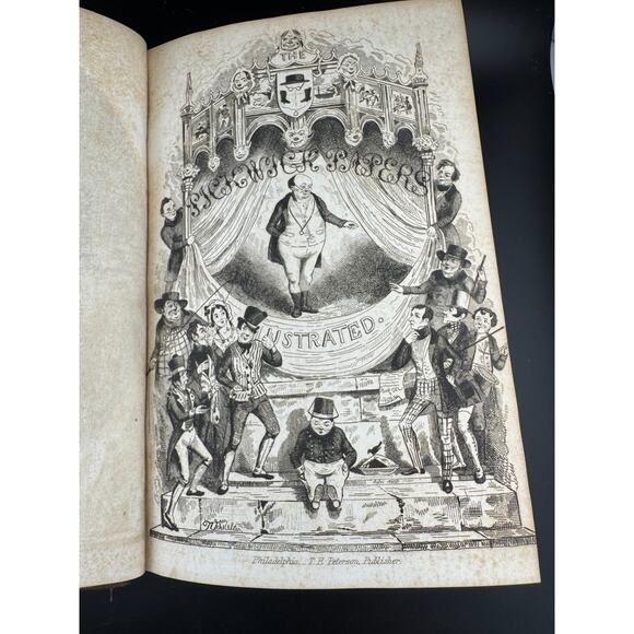 Charles Dickens "Pickwick Papers - Volume I" - The Peterson's Duodecimo Edition - Picture 7 of 11